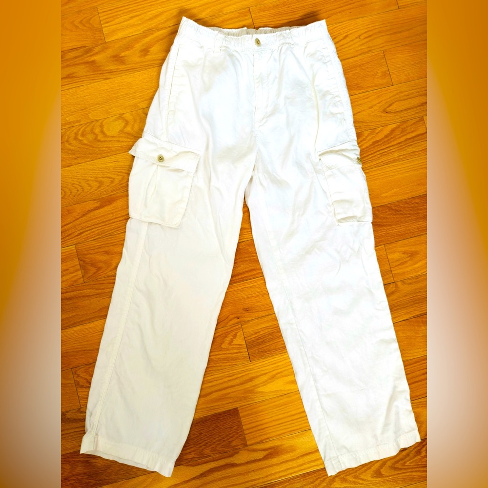 Tommy Bahama Mens linen Cargo Pants size S